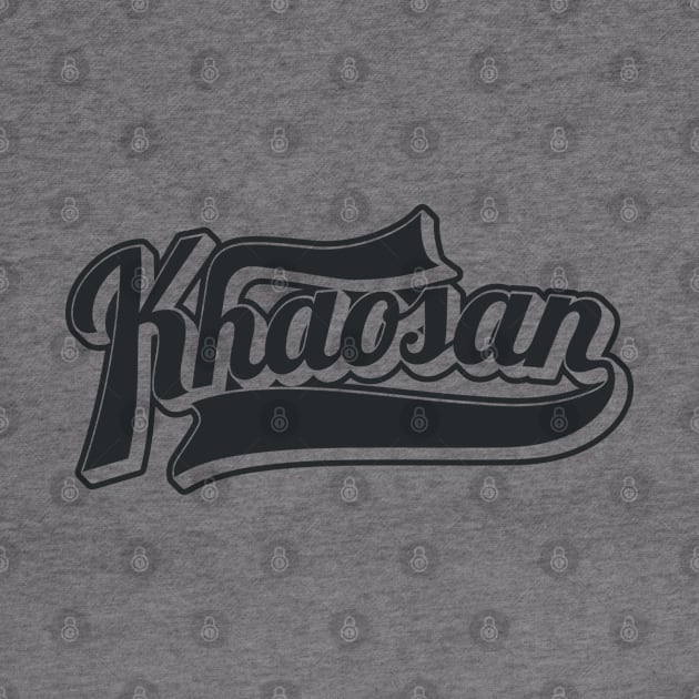 Khaosan Road Bangkok - Backpacker's Paradise | Vintage Lettering Logo by Boogosh